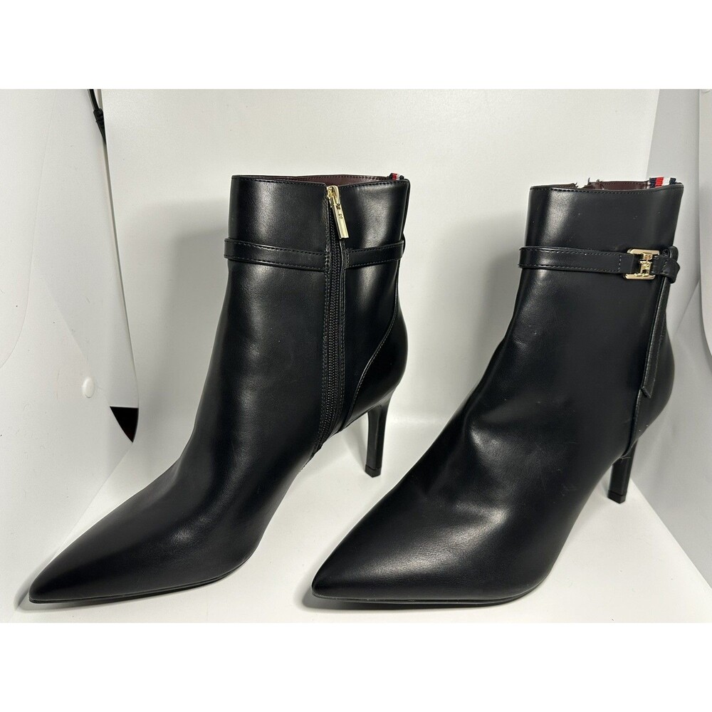 Tommy Hilfiger Women's Jorine Pointed Toe Dress Booties Black Size 10